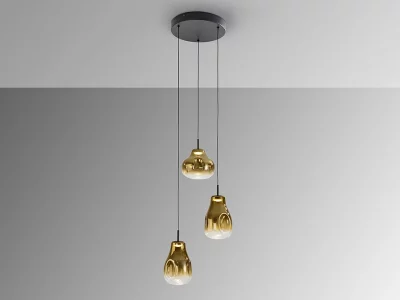 Люстра Aledis 3L черно-золотая 34X34X40 CM 12