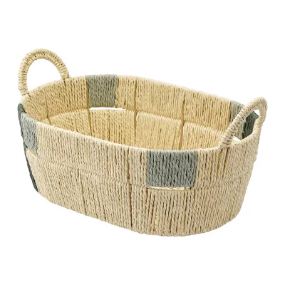 Корзина плетеная овальная bodhran sage из коллекции ethnic, размер m 4
