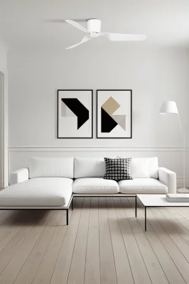 Потолочный вентилятор с освещением Pemba белый 132X132X21.5 CM 3