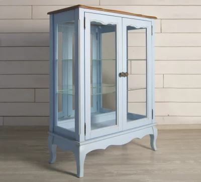 Шкаф для посуды двустворчатый Leontina Blue 80X37X106 CM 4