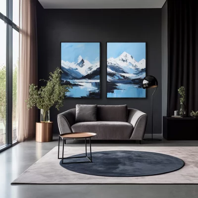 Набор из двух постеров на холсте Landscape collection The peaks 75X105 / 75X105 CM 4
