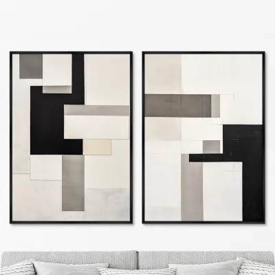 Набор из двух постеров на холсте Color Angles 75X105 / 75X105 CM 8