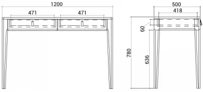 Консольный стол Case 120X50X78 CM 6