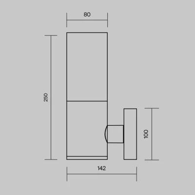 Уличный настенный светильник Willis 8X8X25 CM 10