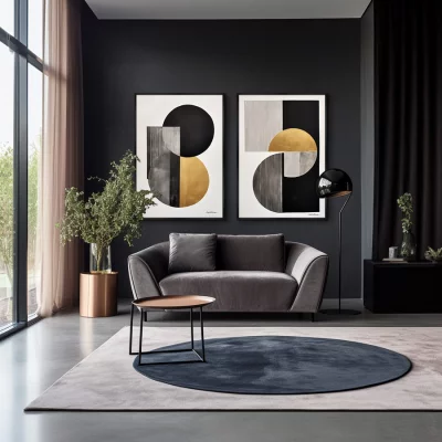 Набор из двух постеров на холсте Rounded curves 75X105 / 75X105 CM 4