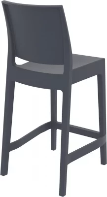 Стул пластиковый полубарный Maya 45X50X98 CM серый 3