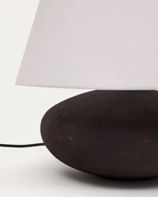 Металлическая настольная лампа Nessi с черным покрытием под терракоту 38X38X35 CM 5