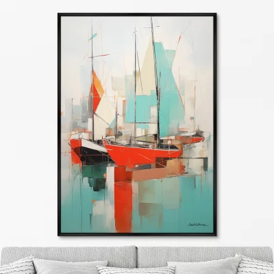 Постер на холсте In the Harbor 75X105 CM 6