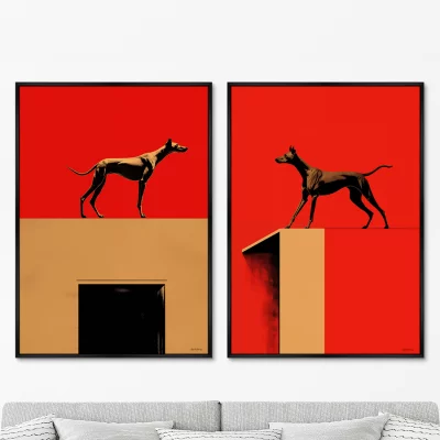 Набор из двух постеров на холсте The two in one space 75X105 / 75X105 CM 8