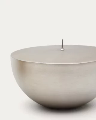 Большой подсвечник Quira из нержавеющей стали с серебряным покрытием 12X12X8 CM 4