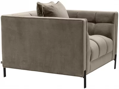 Кресло Sienna 104X95X68 CM серо-бежевый бархат 3