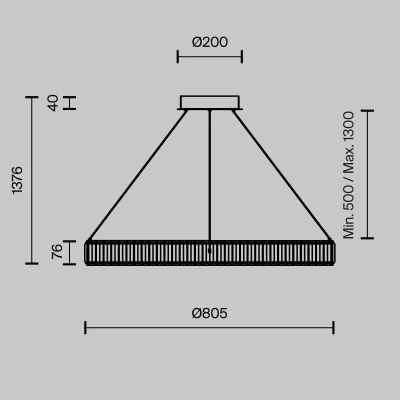 Подвесной светильник Krone 80X80X50 CM 9