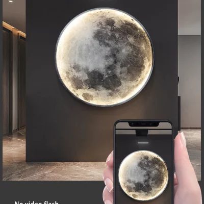 Настенный декоративный светодиодный светильник Moon 30X4X30 CM 8