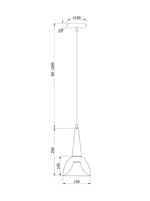 Подвесной светильник Нория 15X15X101 CM 4