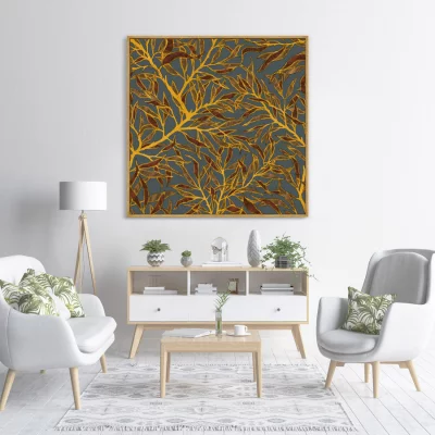 Постер на холсте Symphony of leaves 105X105 CM 3