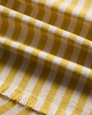 Набор из 2 салфеток под приборы Daltan из хлопка и джута в жёлтую полоску 35X50 CM 4