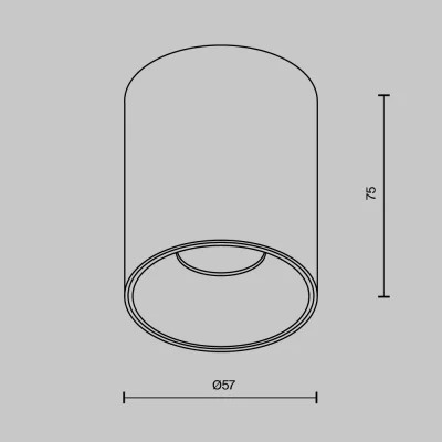 Точечный накладной светильник Alpha C064CL-8W3K-RD-B 5.7X5.7X7.5 CM 4
