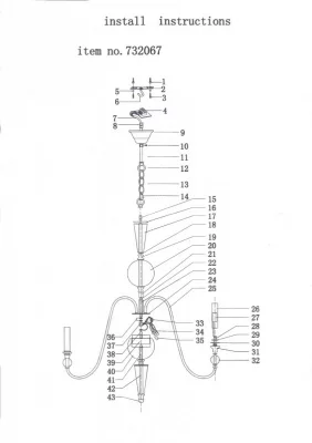 Подвесная люстра Rango 71X71X92 CM 12