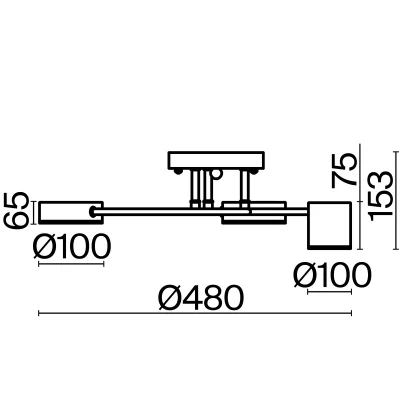 Потолочный светильник Тибо FR6048CL-L6B 48X15.3 CM 20
