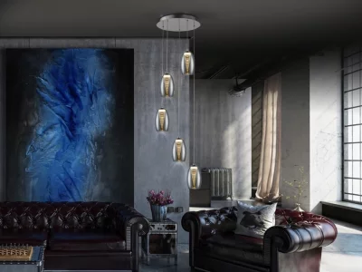 Подвесной светильник Nebula LED 5L хром 38X38X130 CM 5