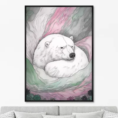 Постер на холсте Under the Northern lights 75X105 CM 6