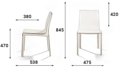 Стул Barrie 48X54X85 CM бежевый 6