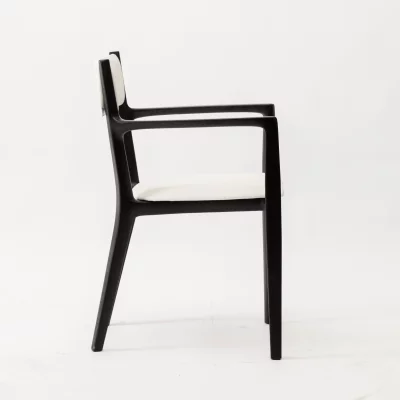 Стул Виннер белая экокожа массив березы тон черный глянец 56X48X82 CM 3
