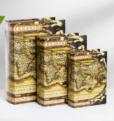 Набор из трёх шкатулок в виде книг Ancient World 21X8X29 / 17X7X24 / 13X5X19 CM 10