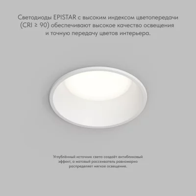 Встраиваемый точечный влагозащищенный светильник Trim 12X12X5 CM 4
