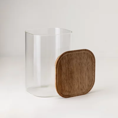 Банка для хранения квадратная glass acacia, 1,1 л 3