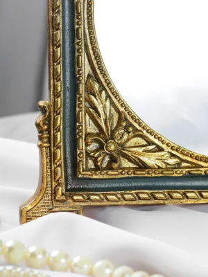 Зеркало настольное под старину 17X2X18 CM 4