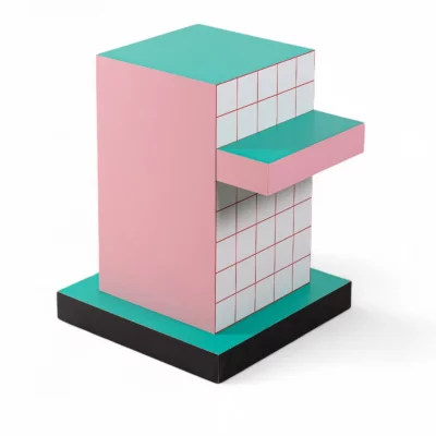 Вспомогательный столик Supersidetable Red Grid 48X42X55 CM 8