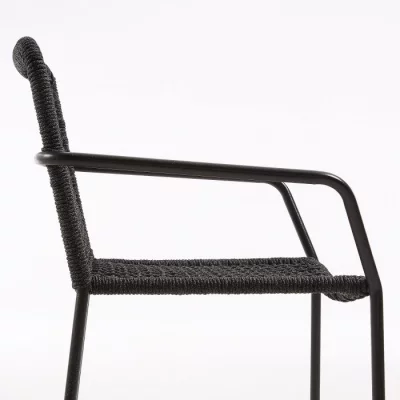 Стул с подлокотниками Boomer 60X56X80 CM чёрный 6