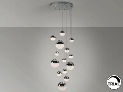 Подвесной светильник Sphere 14L LED Ø60 X500H DIM хром 60X220 CM 6
