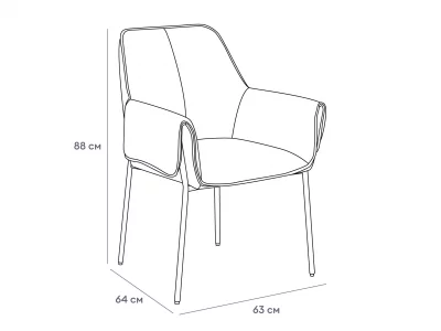 Комплект стульев Minotti 2 шт. 63X64X88 CM 8