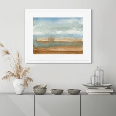 Постер в раме Valley landscape 52X42 CM 3