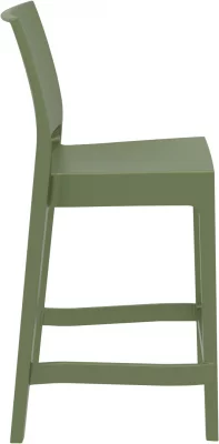 Стул пластиковый полубарный Maya 45X50X98 CM бежевый 5