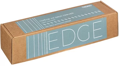Набор из двух свечей Edge 2X2X25 / 2X2X25 CM цвета шалфея 5