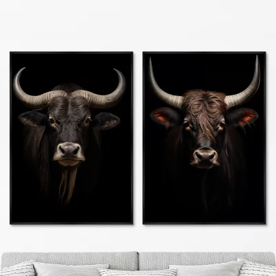 Набор из двух постеров на холсте Young Yaks 75X105 / 75X105 CM 8
