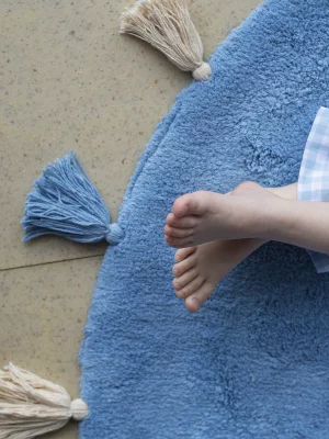 Хлопковый ковер Colorful Blue Ø140 CM 4