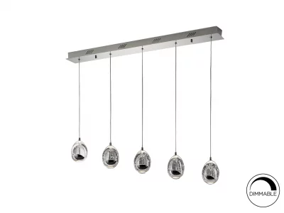 Подвесной светодиодный светильник Rocio LED 5L хром 96X9X95 CM 6