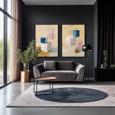Набор из двух постеров на холсте Geometric Billiards 75X105 / 75X105 CM 4
