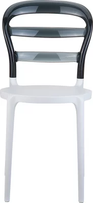 Стул пластиковый Miss Bibi 42X50X85 CM бело-серый 3