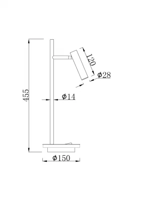 Настольный светильник Эстудо 15X15X45.5 CM 11