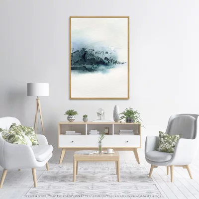 Постер на холсте Lonely mountain in a Snowstorm 75X105 CM 3