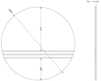Зеркало Ainara Ø80 CM 3