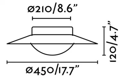 Потолочный светильник Side LED 45X45X12 CM white 3