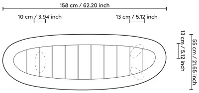 Уличный консольный стол Free Form 158X55X77 CM 7