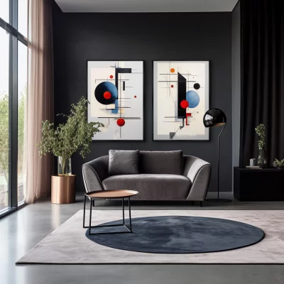 Набор из двух постеров на холсте Geometric space of the Universe 75X105 / 75X105 CM 4