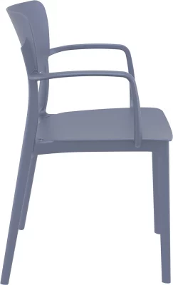 Стул пластиковый Lisa 53X54X82 CM серый 5
